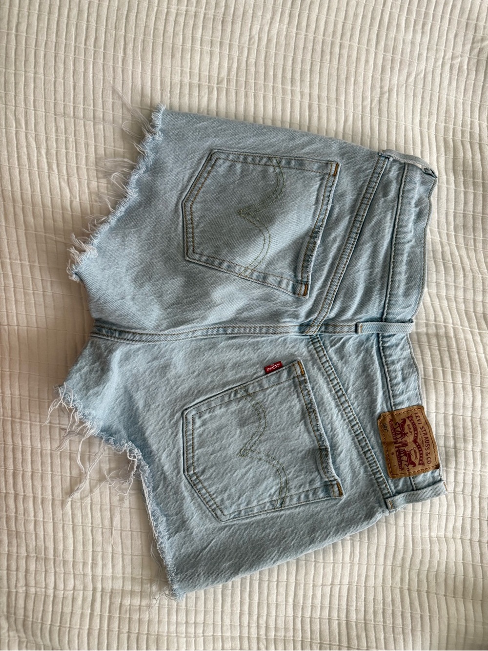 Levi's Women's Jean Shorts - Light Blue, Medium Blue, Dark Blue, Black - Picture 3 of 9
